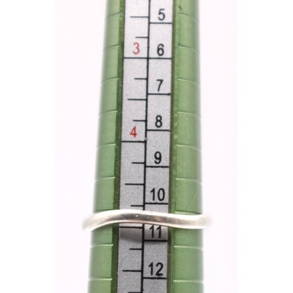 Sterling Silver Marquise Cut Sapphire Ring Size 5 Elegant Design Fine Jewelry - Picture 7 of 8